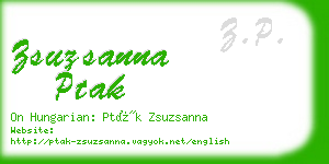 zsuzsanna ptak business card